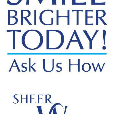Sheer White Smile Decal 6 in x 9 - amdlasers