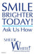 Sheer White Smile Decal 6 in x 9