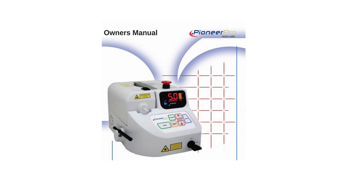 Pioneer Pro Owner's Manual - amdlasers